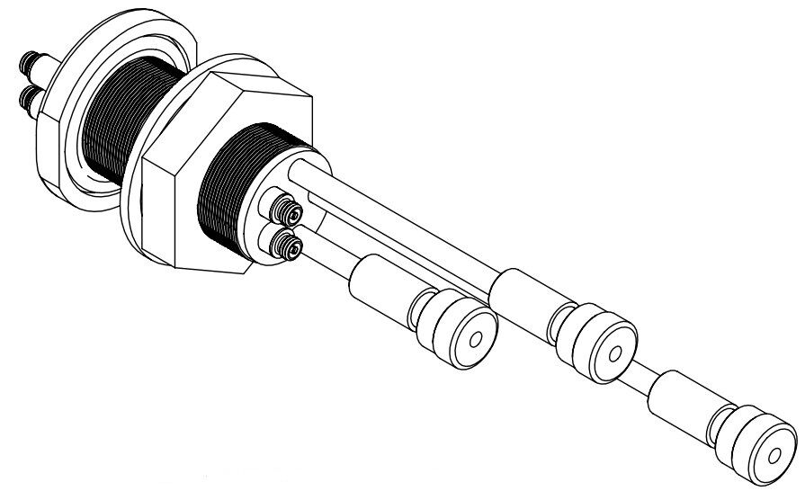 880-2100-5 | Telemark Dual Sensor with Shutter Feedthrough, 1″ Bolt, UT